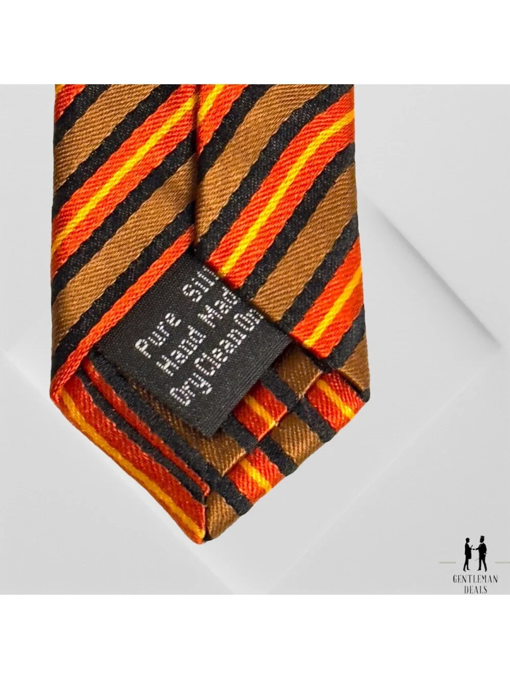 Christian Berg Stockholm Pure Silk Tie Striped Regimental Diagonal 59 x 3.5